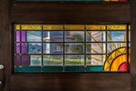 Detail glas in lood Rijksweg 3.
<br/>
Kamp&Koolhof makelaars en taxateurs, 2020